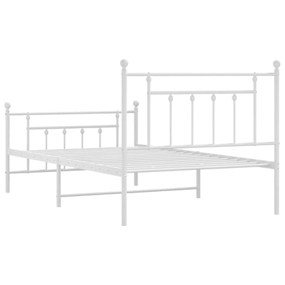 Bed Frame | White | Powder-Coated Steel | Single | Bed Frame