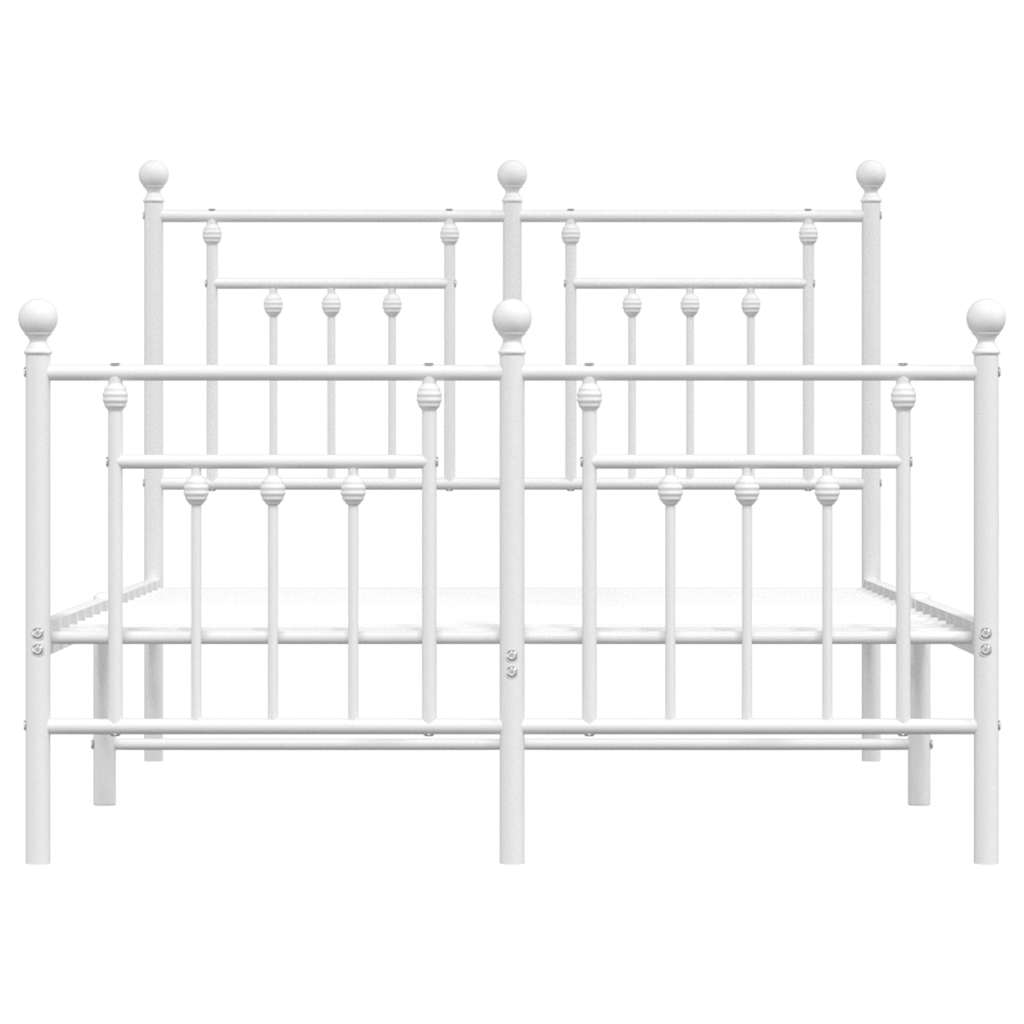 Bed Frame | White | Powder-Coated Steel | Small Double | Bed Frame