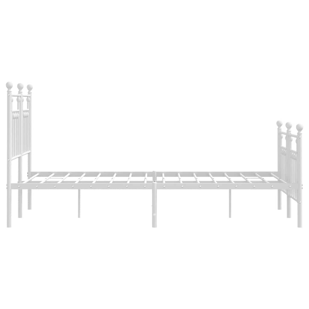 Bed Frame | White | Powder-Coated Steel | Small Double | Bed Frame