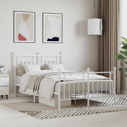 Bed Frame | White | Powder-Coated Steel | Small Double | Bed Frame