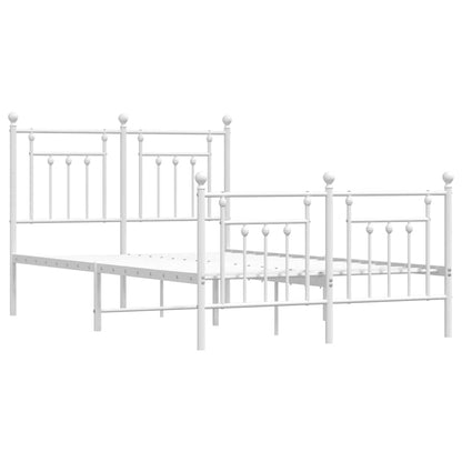 Bed Frame | White | Powder-Coated Steel | 120x200 cm | Bed Frame