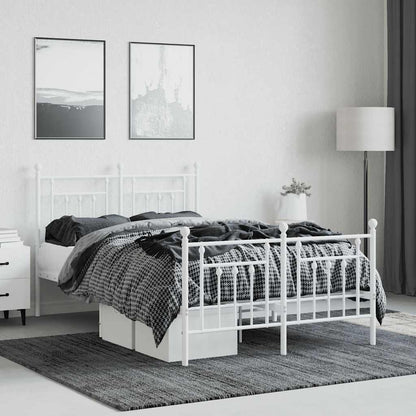 Bed Frame | White | Powder-Coated Steel | 120x200 cm | Bed Frame