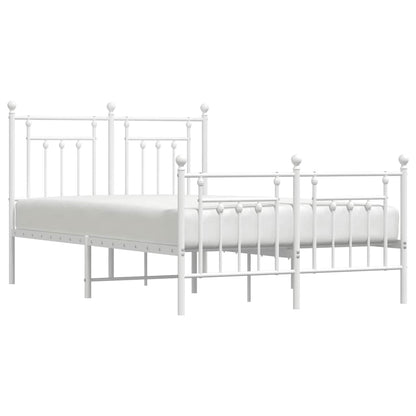 Bed Frame | White | Powder-Coated Steel | 120x200 cm | Bed Frame