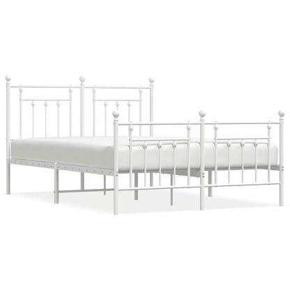 Bed Frame | White | Steel | Double | Durable | Bed Frame | Rectangular