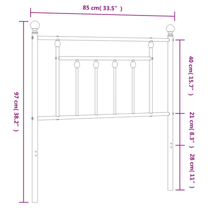 Metal Replace Headboard White 80 cm