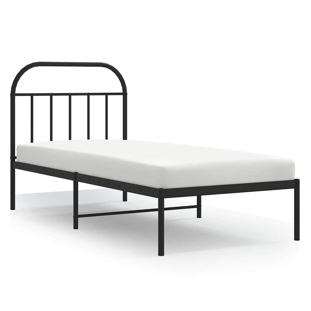 Bed Frame | Black | Powder-coated Steel | Single | Bed Frame