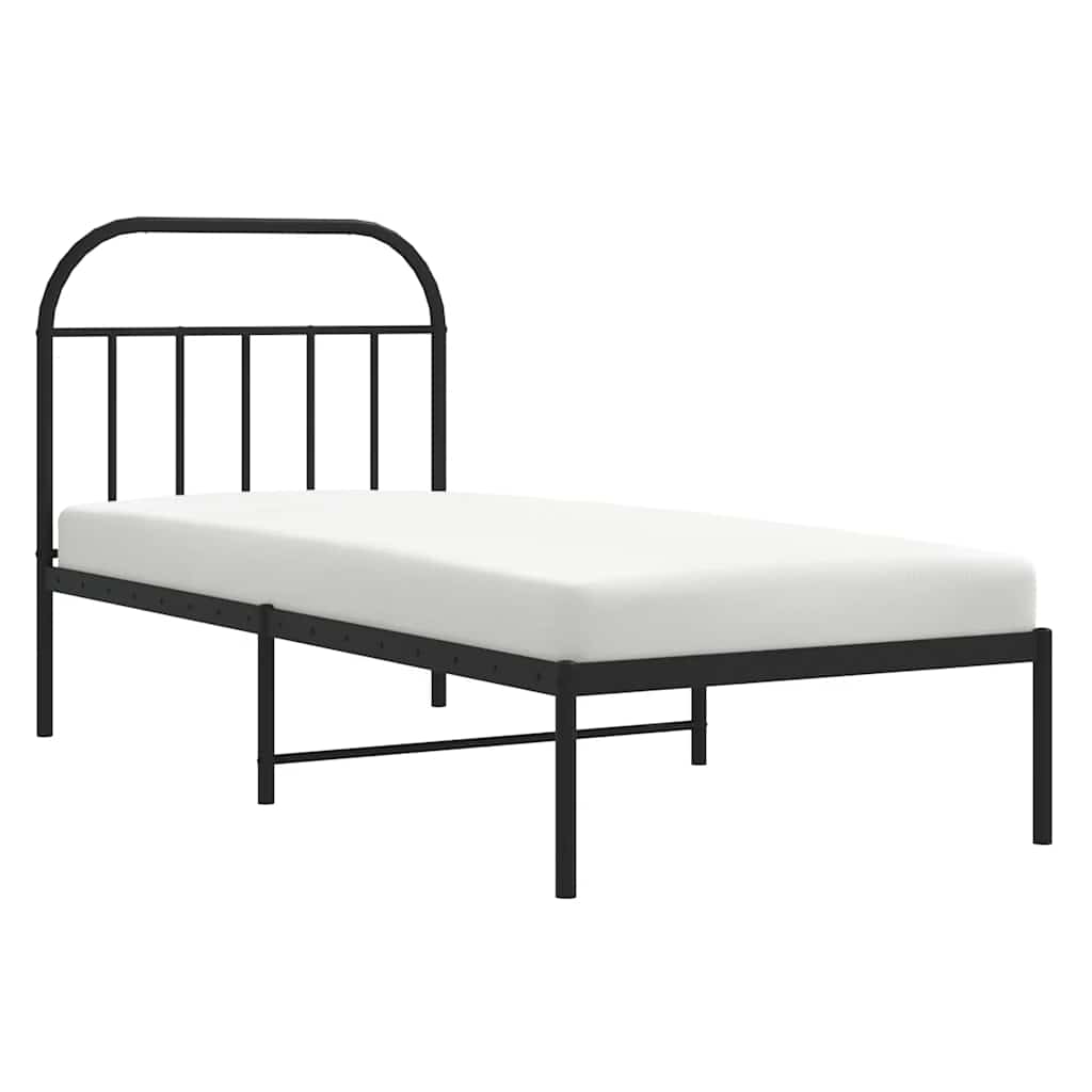 Bed Frame | Black | Powder-coated Steel | Single | Bed Frame