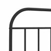 Metal Bed Frame without Mattress with Headboard Black 100x190cm