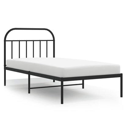 Bed Frame | Black | Powder-Coated Steel | Single | Single Bed Frame