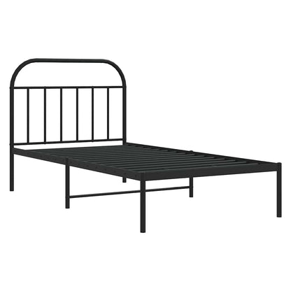Bed Frame | Black | Powder-Coated Steel | Single | Single Bed Frame