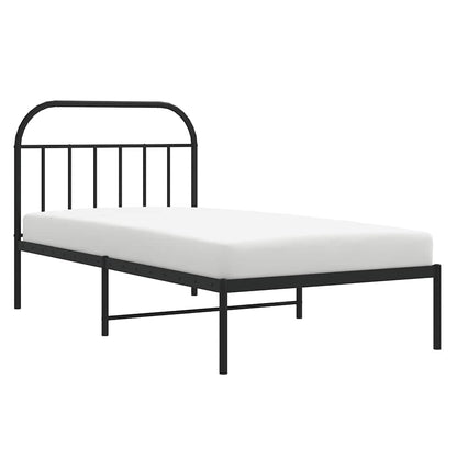 Bed Frame | Black | Powder-Coated Steel | Single | Single Bed Frame