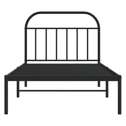 Bed Frame | Black | Powder-Coated Steel | Single | Single Bed Frame