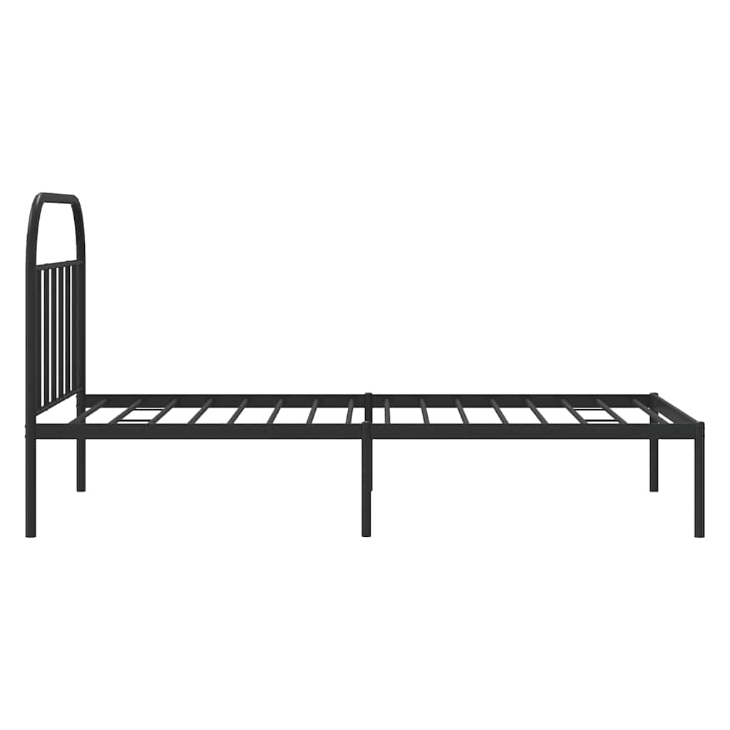 Bed Frame | Black | Powder-Coated Steel | Single | Single Bed Frame