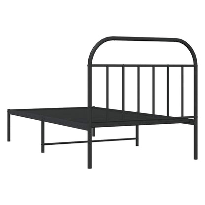 Bed Frame | Black | Powder-Coated Steel | Single | Single Bed Frame