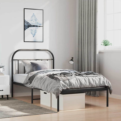 Bed Frame | Black | Powder-Coated Steel | Single | Single Bed Frame