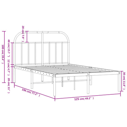 Bed Frame | Black | Steel | Small Double | Bed Frame | Rectangular