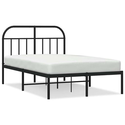 Bed Frame | Black | Powder-Coated Steel | 120 x 200 cm | Durable