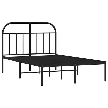 Bed Frame | Black | Powder-Coated Steel | 120 x 200 cm | Durable