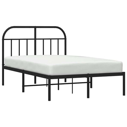 Bed Frame | Black | Powder-Coated Steel | 120 x 200 cm | Durable