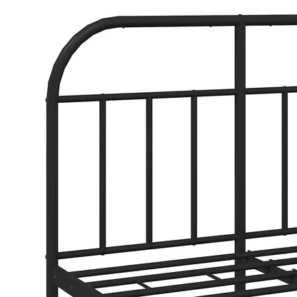 Bed Frame | Black | Powder-Coated Steel | 120 x 200 cm | Durable