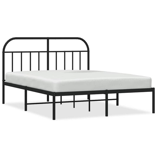 Bed Frame | Black | Powder-Coated Steel | Double | Bed Frame