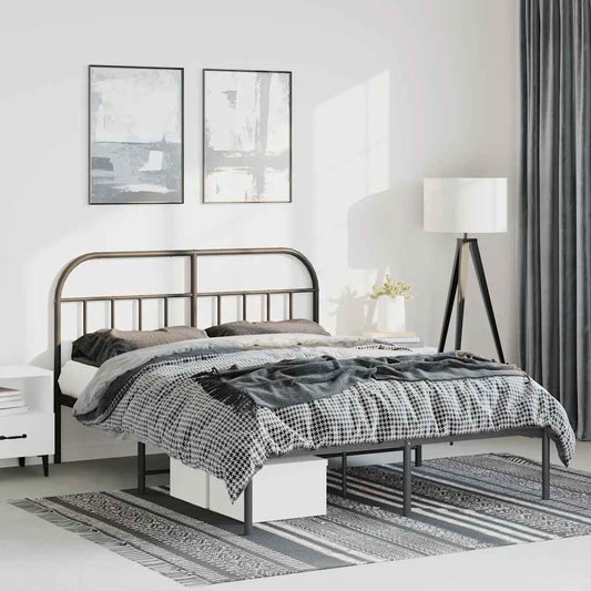 Bed Frame | Black | Powder-Coated Steel | Double | Bed Frame