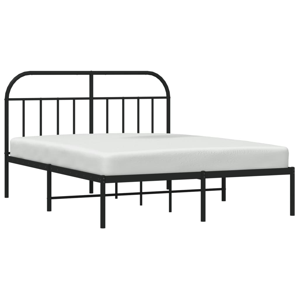 Bed Frame | Black | Powder-Coated Steel | 140 x 200 cm | Bed Frame