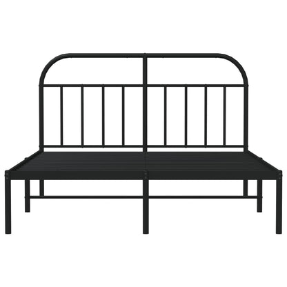 Bed Frame | Black | Powder-Coated Steel | 140 x 200 cm | Bed Frame