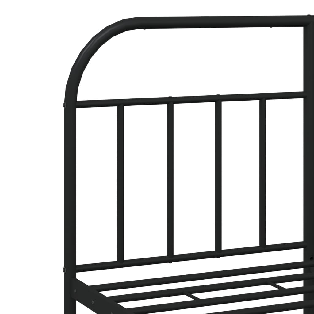 Bed Frame | Black | Powder-Coated Steel | 140 x 200 cm | Bed Frame