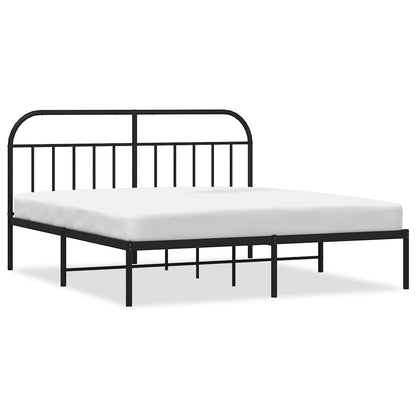 Bed Frame | Black | Powder-Coated Steel | Double | Bed Frame