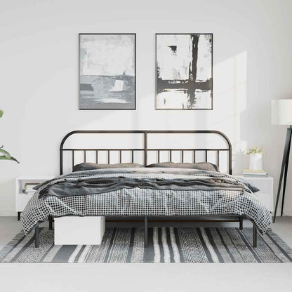 Bed Frame | Black | Powder-Coated Steel | Double | Bed Frame