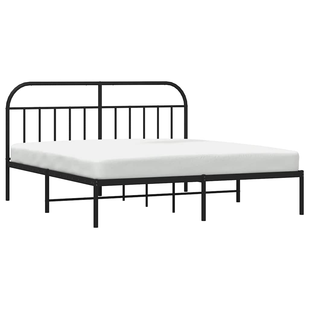 Bed Frame | Black | Powder-Coated Steel | Double | Bed Frame