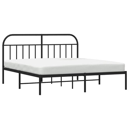 Bed Frame | Black | Powder-Coated Steel | Double | Bed Frame