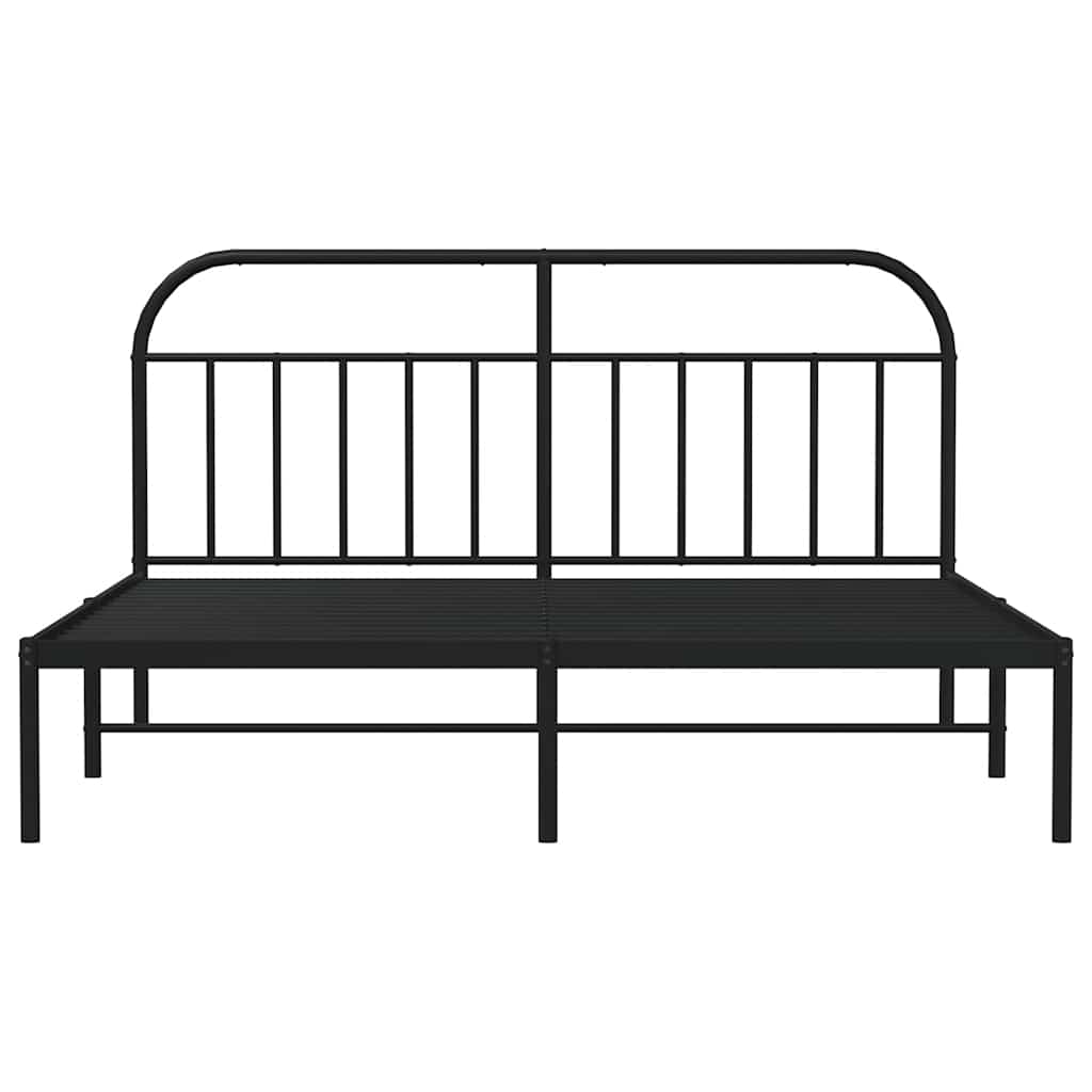 Bed Frame | Black | Powder-Coated Steel | Double | Bed Frame
