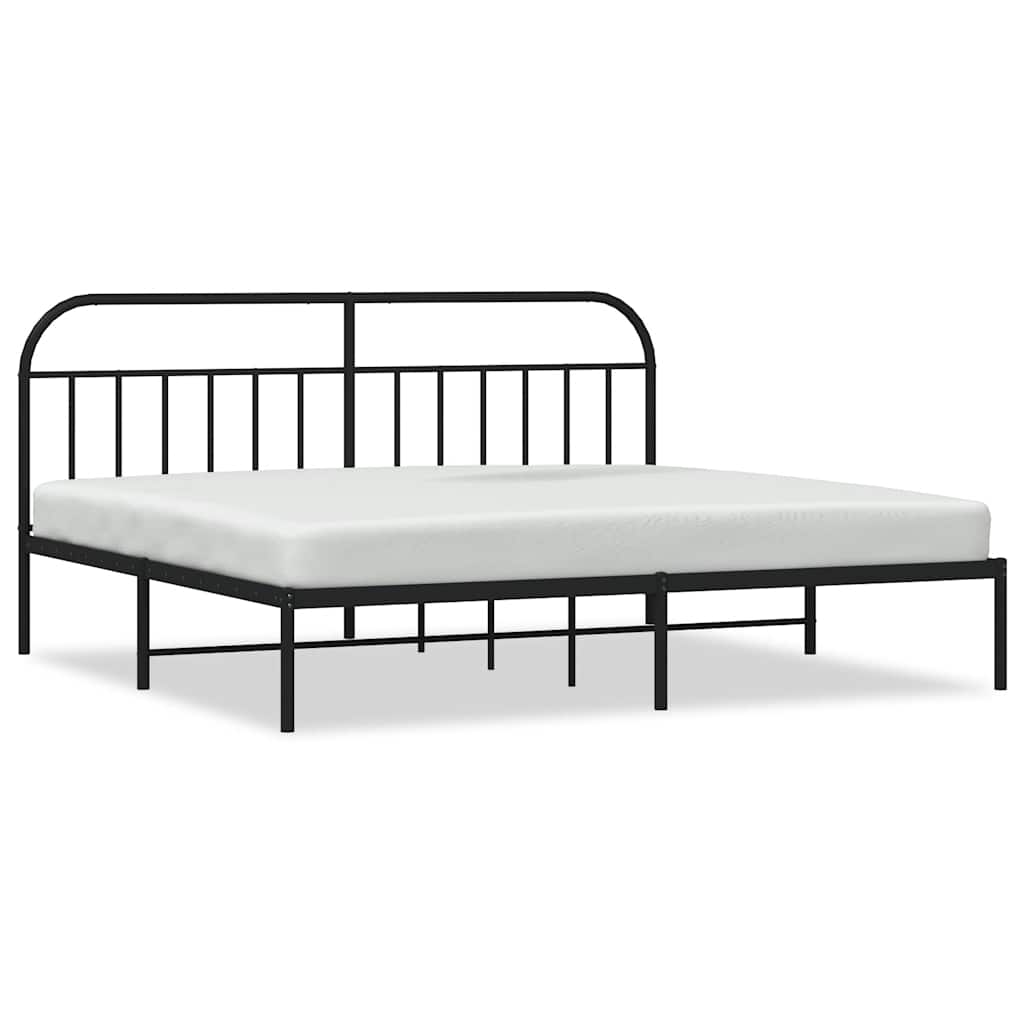 Bed Frame | Black | Powder-Coated Steel | Double | Bed Frame