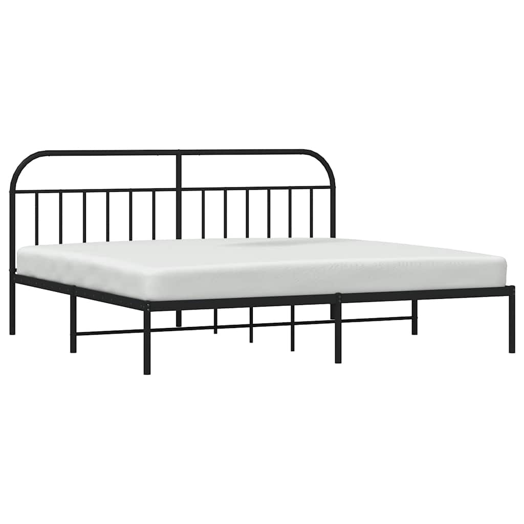 Bed Frame | Black | Powder-Coated Steel | Double | Bed Frame