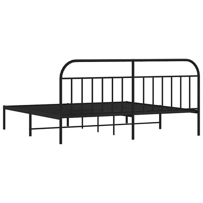 Bed Frame | Black | Powder-Coated Steel | Double | Bed Frame