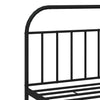 Metal Bed Frame without Mattress with Headboard Black 193x203cm