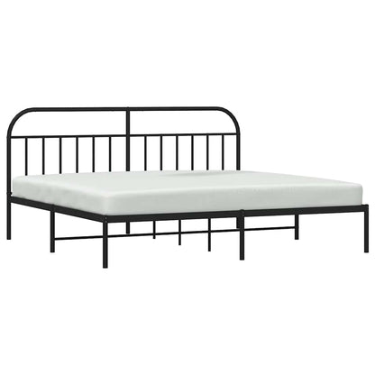 Bed Frame | Black | Powder-Coated Steel | 200x200cm | Bed Frame