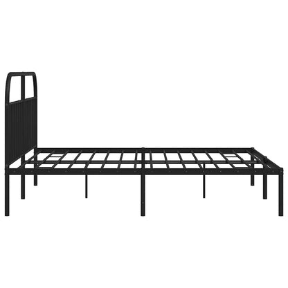 Bed Frame | Black | Powder-Coated Steel | 200x200cm | Bed Frame