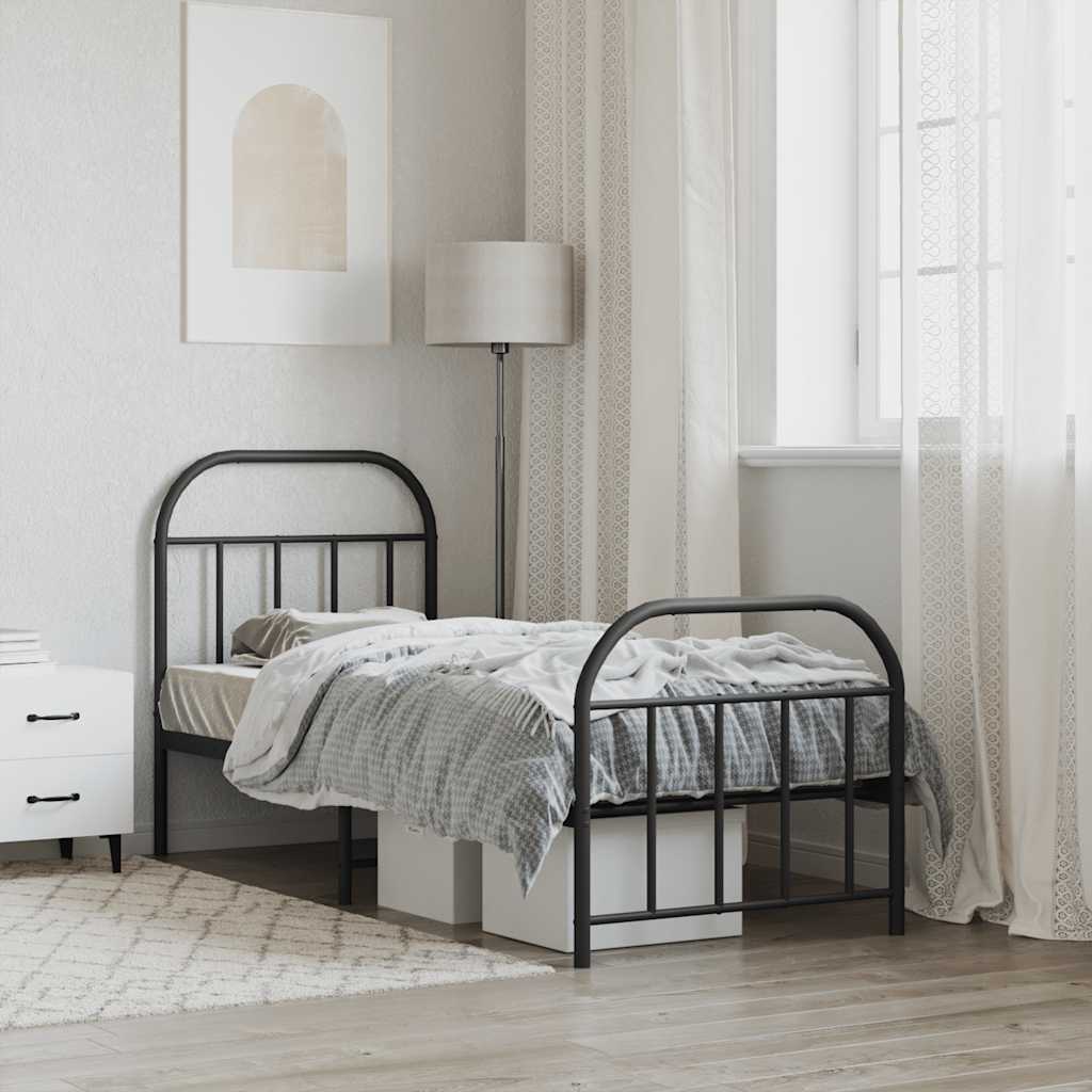 Bed Frame | Black | Powder-coated Steel | Small Single | Bed Frame
