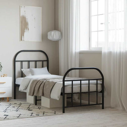 Bed Frame | Black | Powder-coated Steel | Small Single | Bed Frame