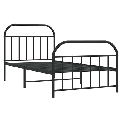 Bed Frame | Black | Steel | Single | Bed Frame | Rectangular