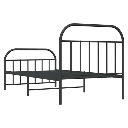 Bed Frame | Black | Steel | Single | Bed Frame | Rectangular