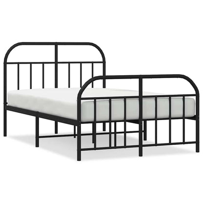 Bed Frame | Black | Powder-Coated Steel | 120x190 cm | Bed Frame