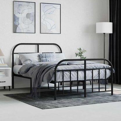 Bed Frame | Black | Powder-Coated Steel | 120x190 cm | Bed Frame