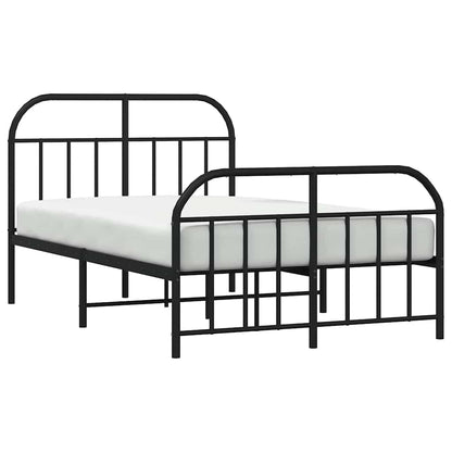 Bed Frame | Black | Powder-Coated Steel | 120x190 cm | Bed Frame