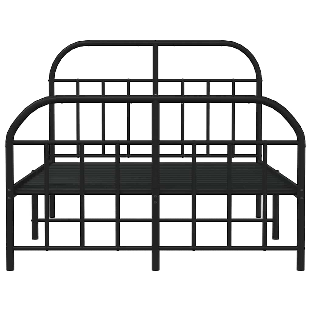 Bed Frame | Black | Powder-Coated Steel | 120x190 cm | Bed Frame