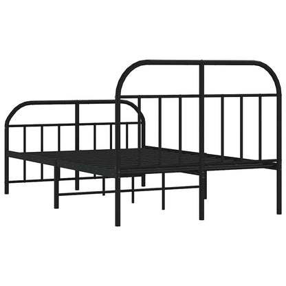 Bed Frame | Black | Powder-Coated Steel | 120x190 cm | Bed Frame