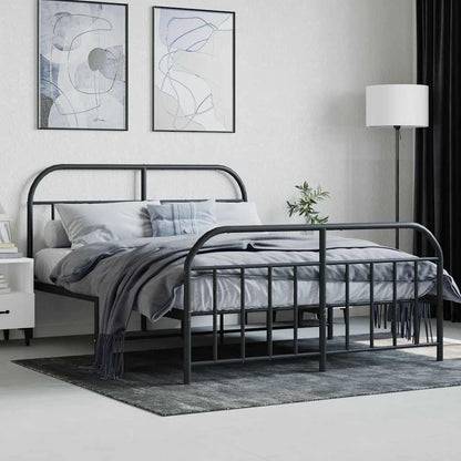 Bed Frame | Black | Powder-Coated Steel | Double | Bed Frame